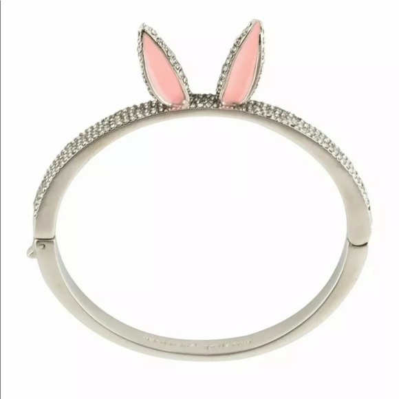 kate spade Jewelry - Kate Spade Make Magic Happen Rabbit Ears Hinged Bracelet NWT Rare Pave Beauty